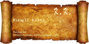 Kungli Kitti névjegykártya