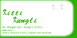 kitti kungli business card